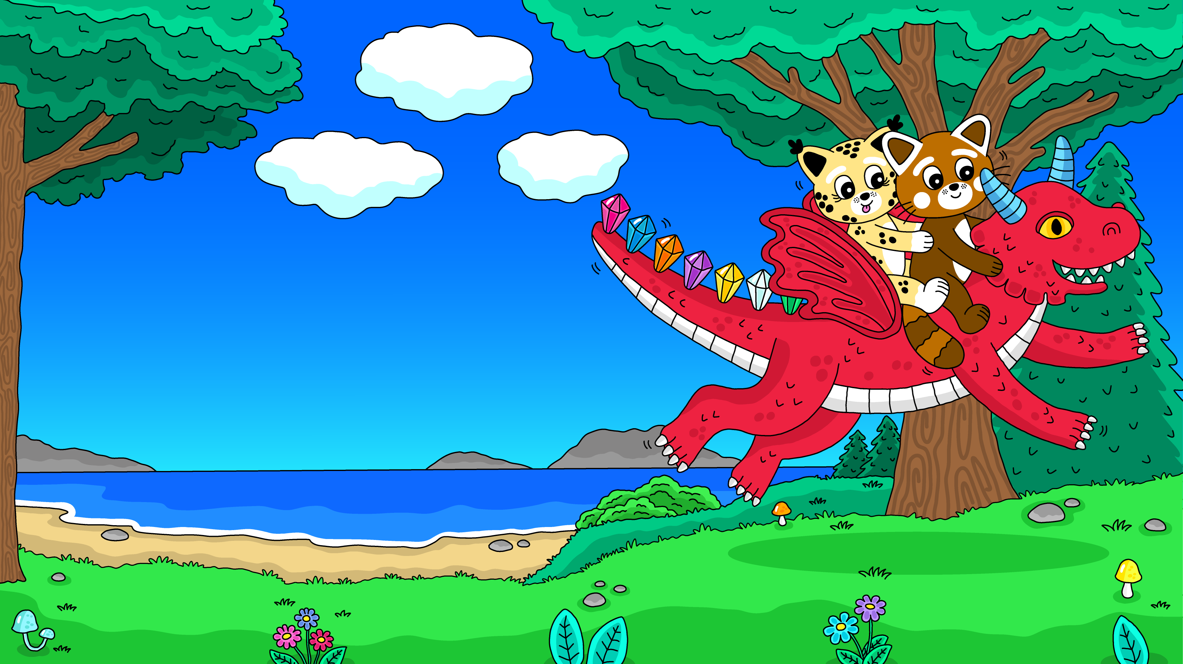 Välkommen till Pukkins värld- Pukkins och Lotass på lavadraken