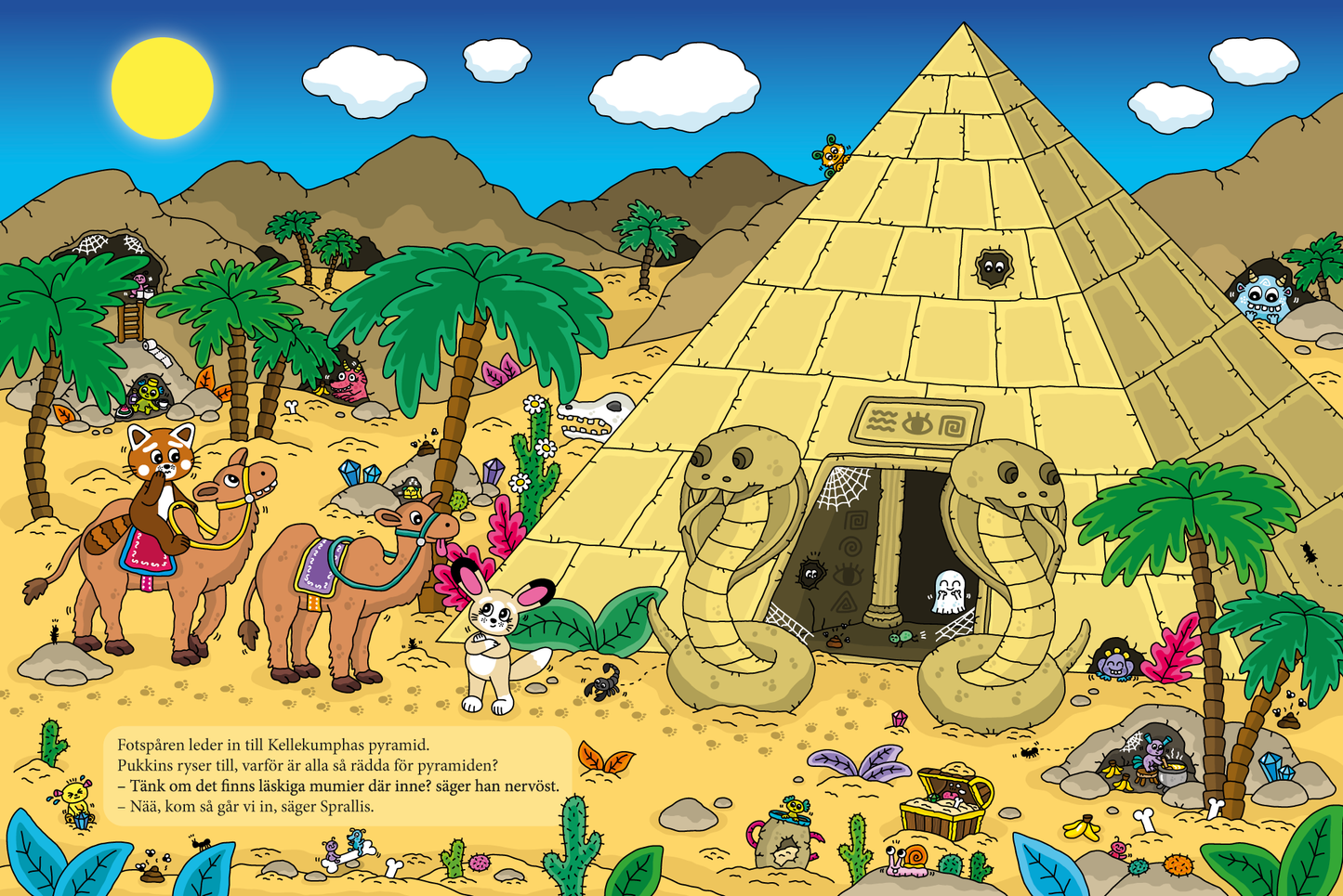 Pukkins och den mystiska pyramiden barnbok 3-6 år - Bild från boken 3