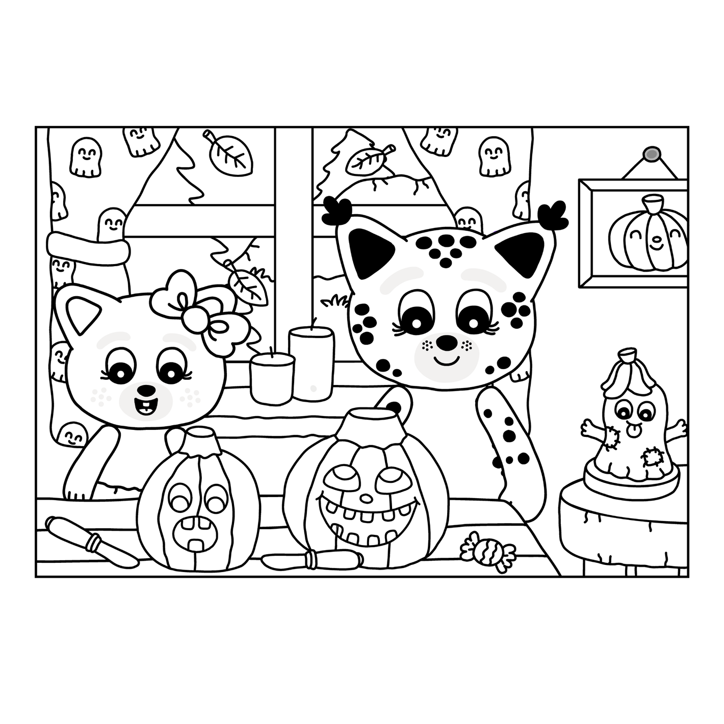 Halloween målarbilder till barn