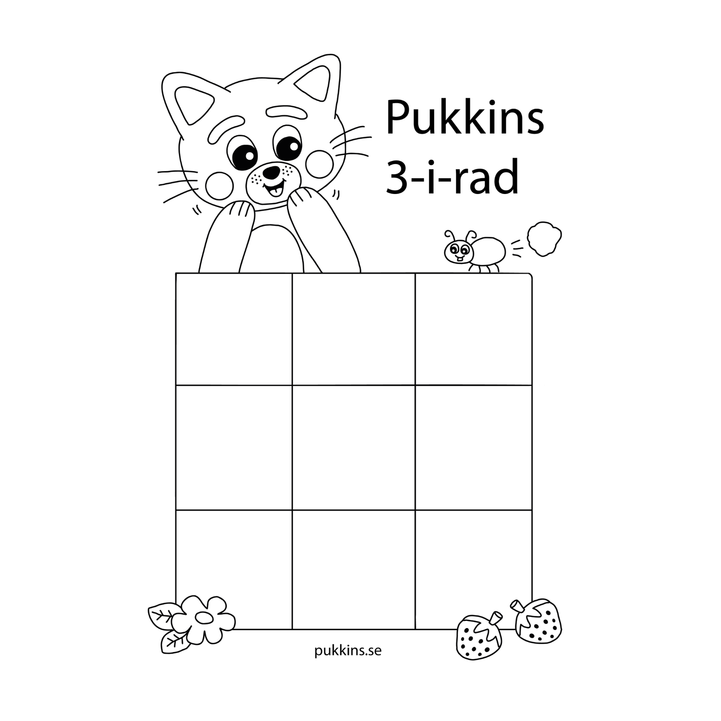 pyssel för barn att skriva ut - l3 - i - rad - framsida ikon