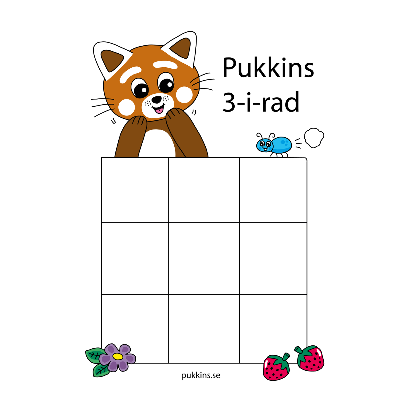 pyssel för barn att skriva ut - 3-i-rad färg - framsida ikon