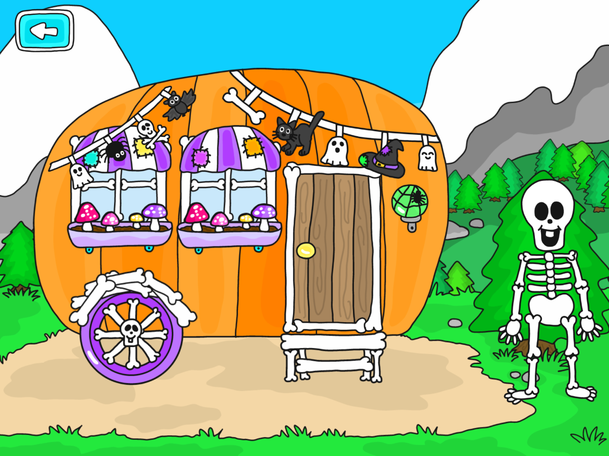 Bygg en husvagn i appen Pukkins Camping en rolig app för barn