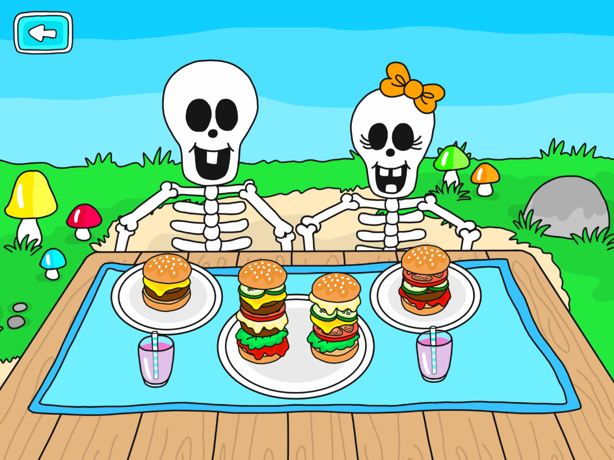 Skrammel och Skramla i appen Pukkins Camping en rolig app för barn