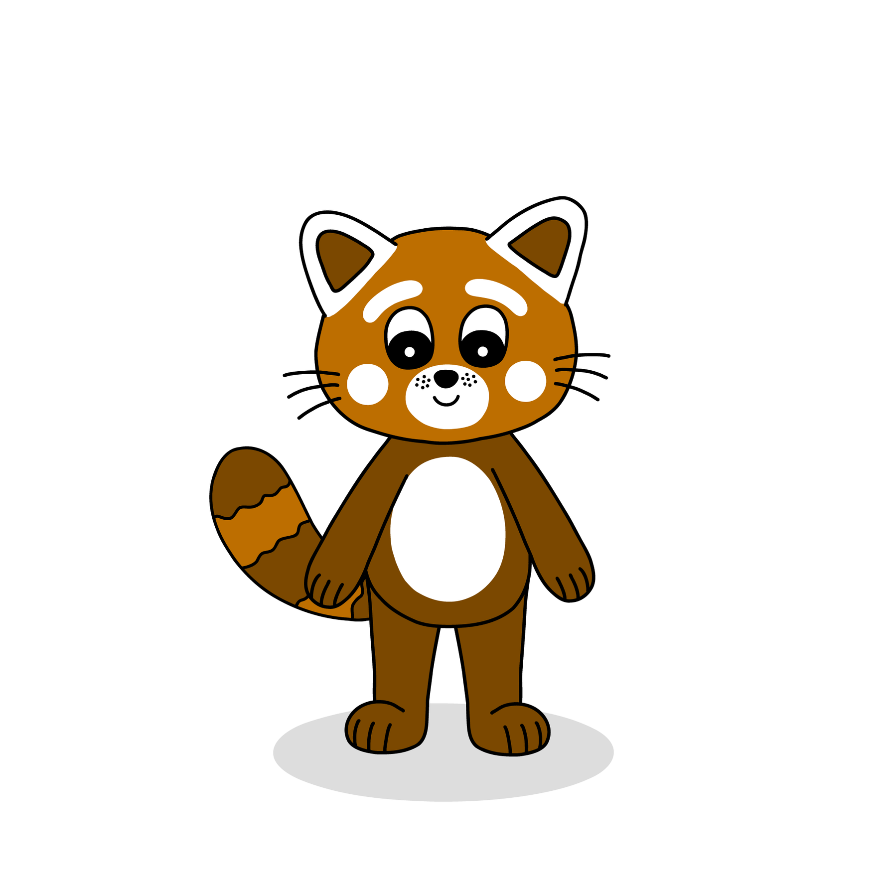 Pukkins den röda pandan karaktär