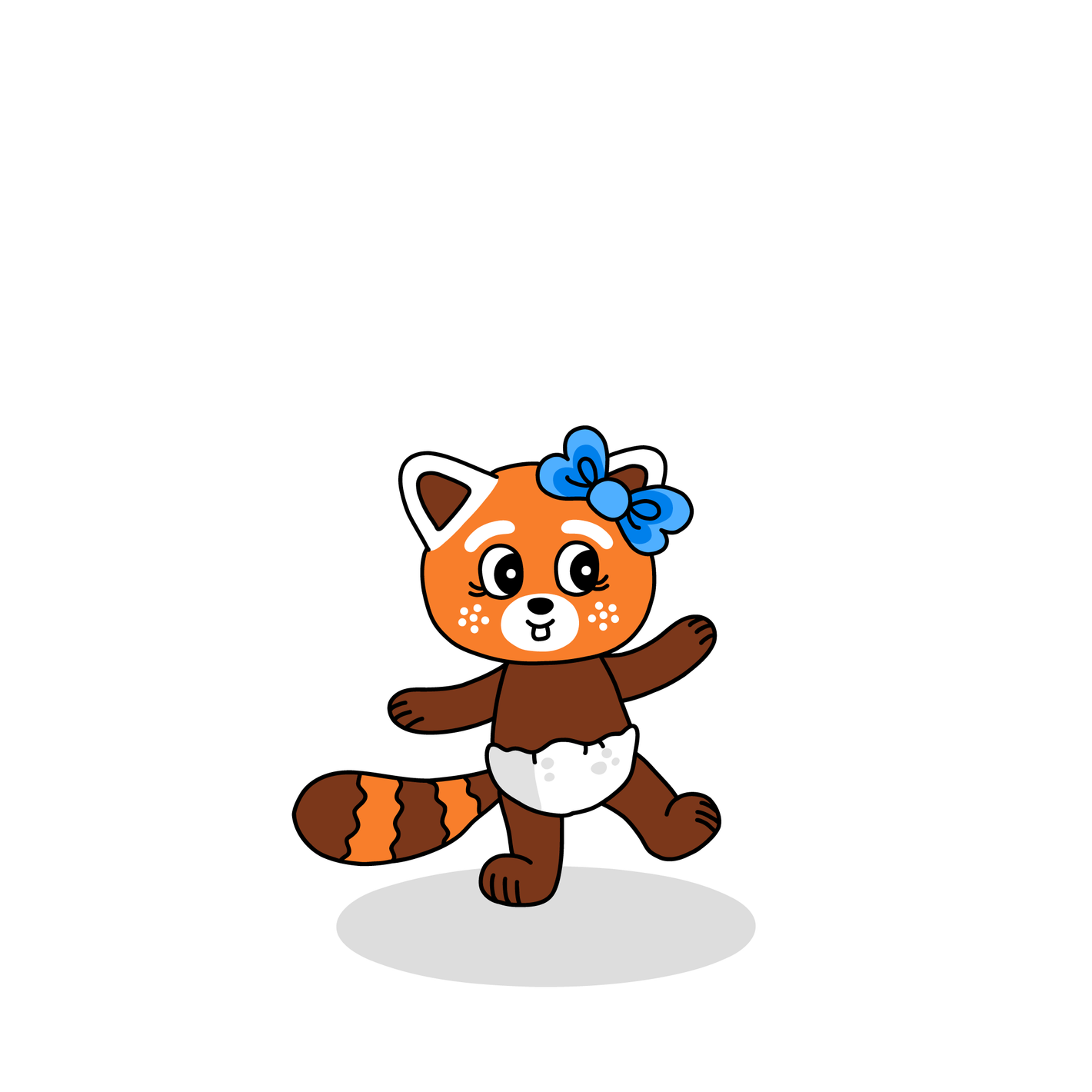 Pukkins lillasyster Pikkis röd panda