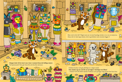 Pukkins och den mystiska pyramiden barnbok 3-6 år - Bild från boken
