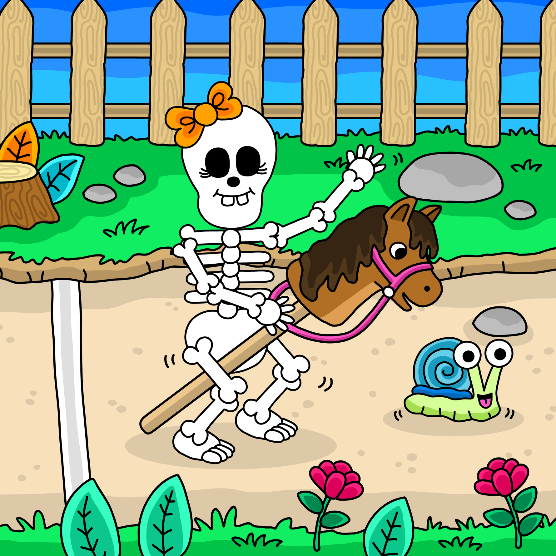 Pukkins kompis det tokiga skelettet Skramla