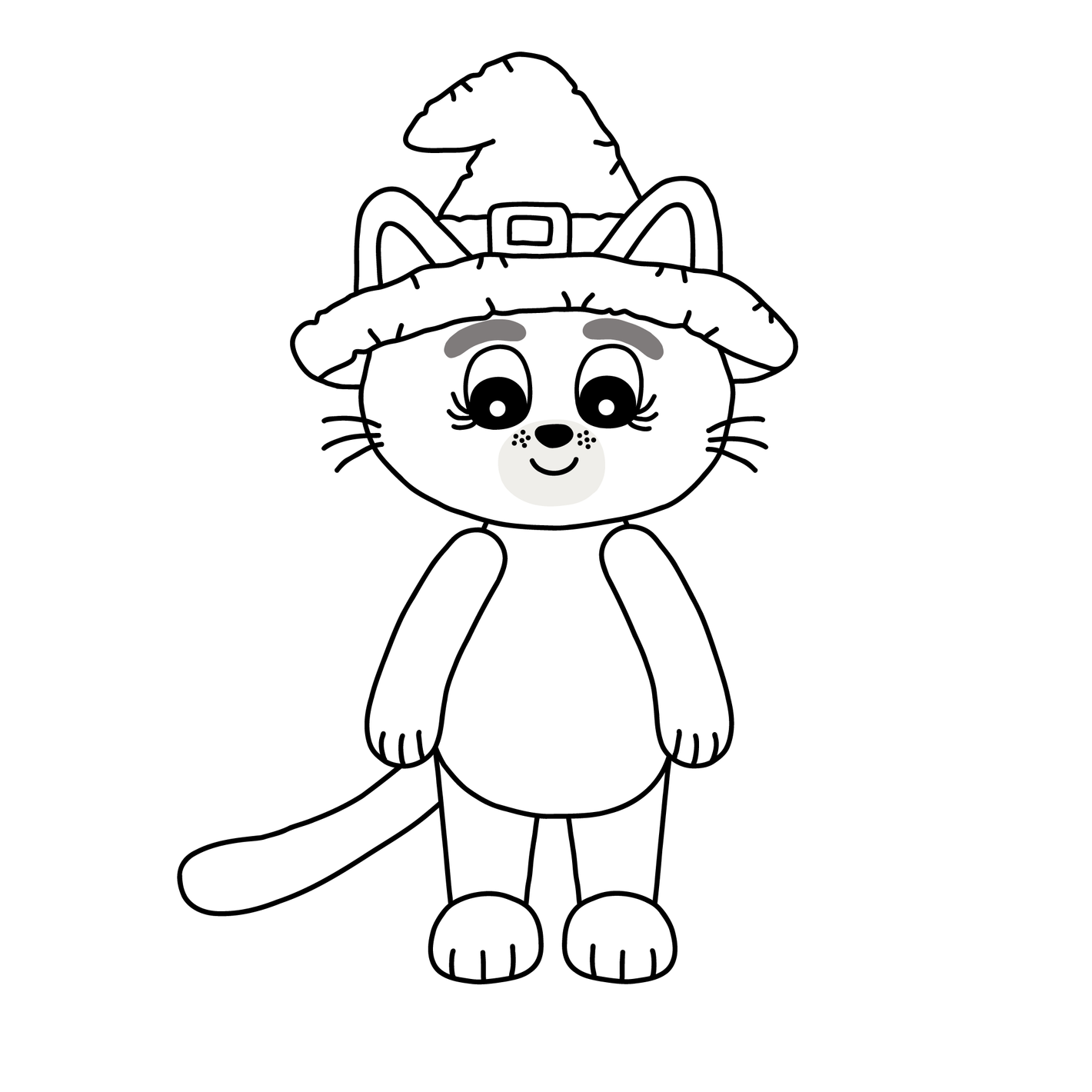 gratis färgläggningsbild katt