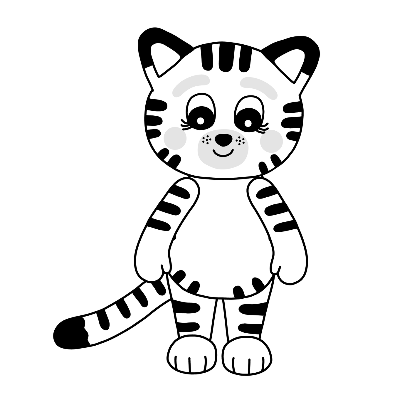 gratis färgläggningsbild tiger