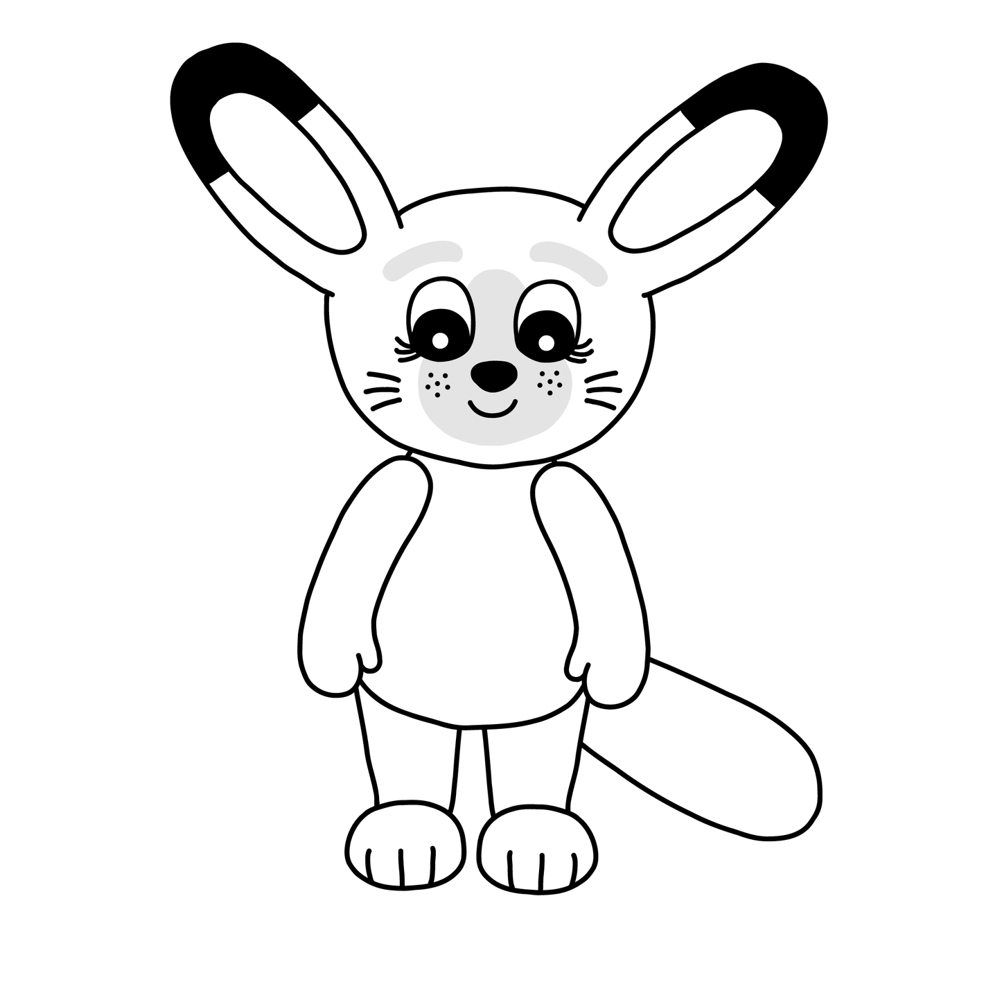 gratis färgläggningsbild ökenräv
