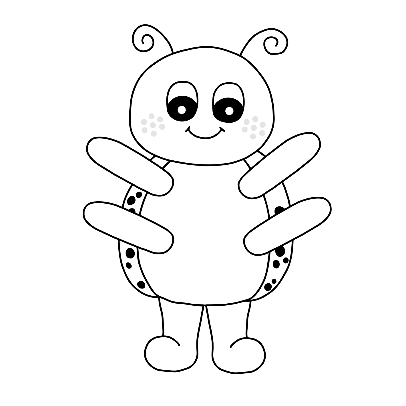 gratis färgläggningsbild nyckelpiga