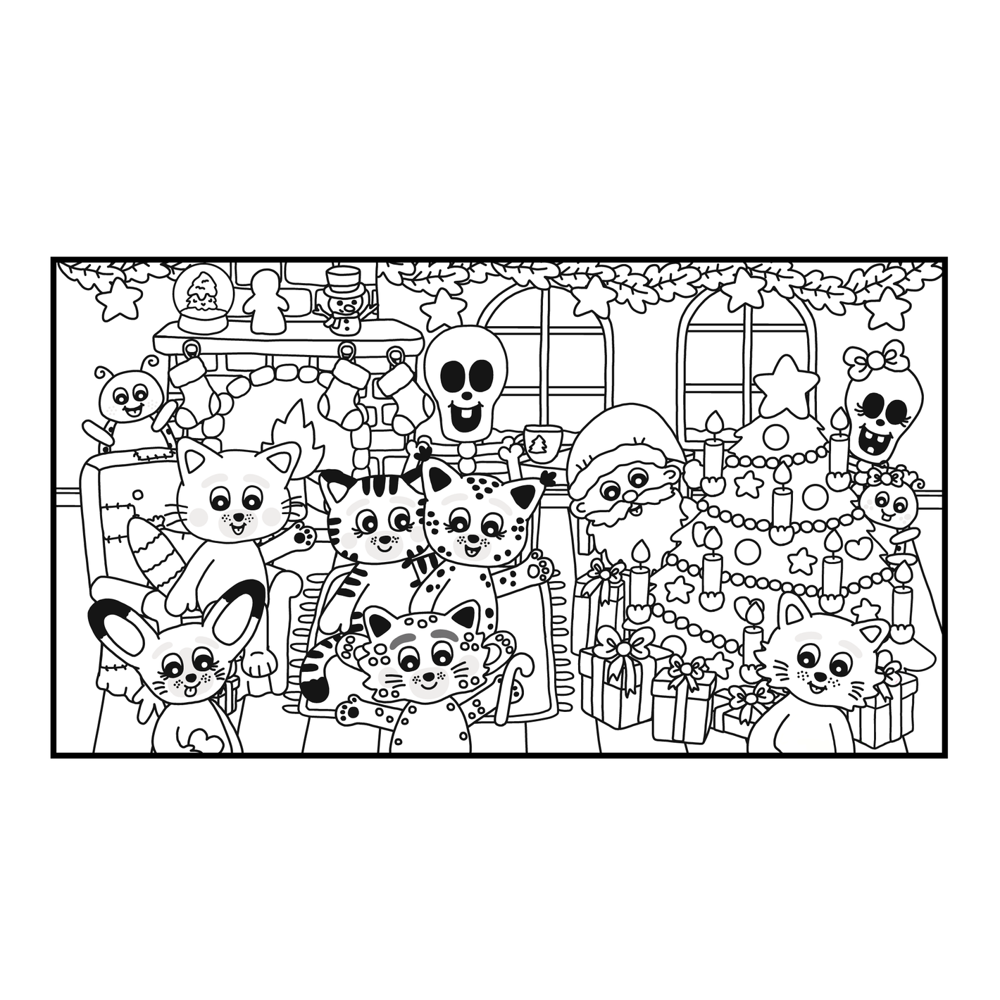 målarbild tomte att färglägga och skriva ut