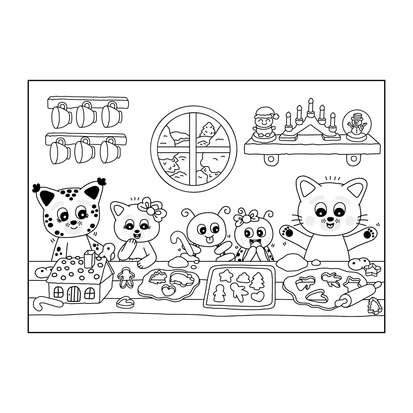 målarbild jul att skriva ut