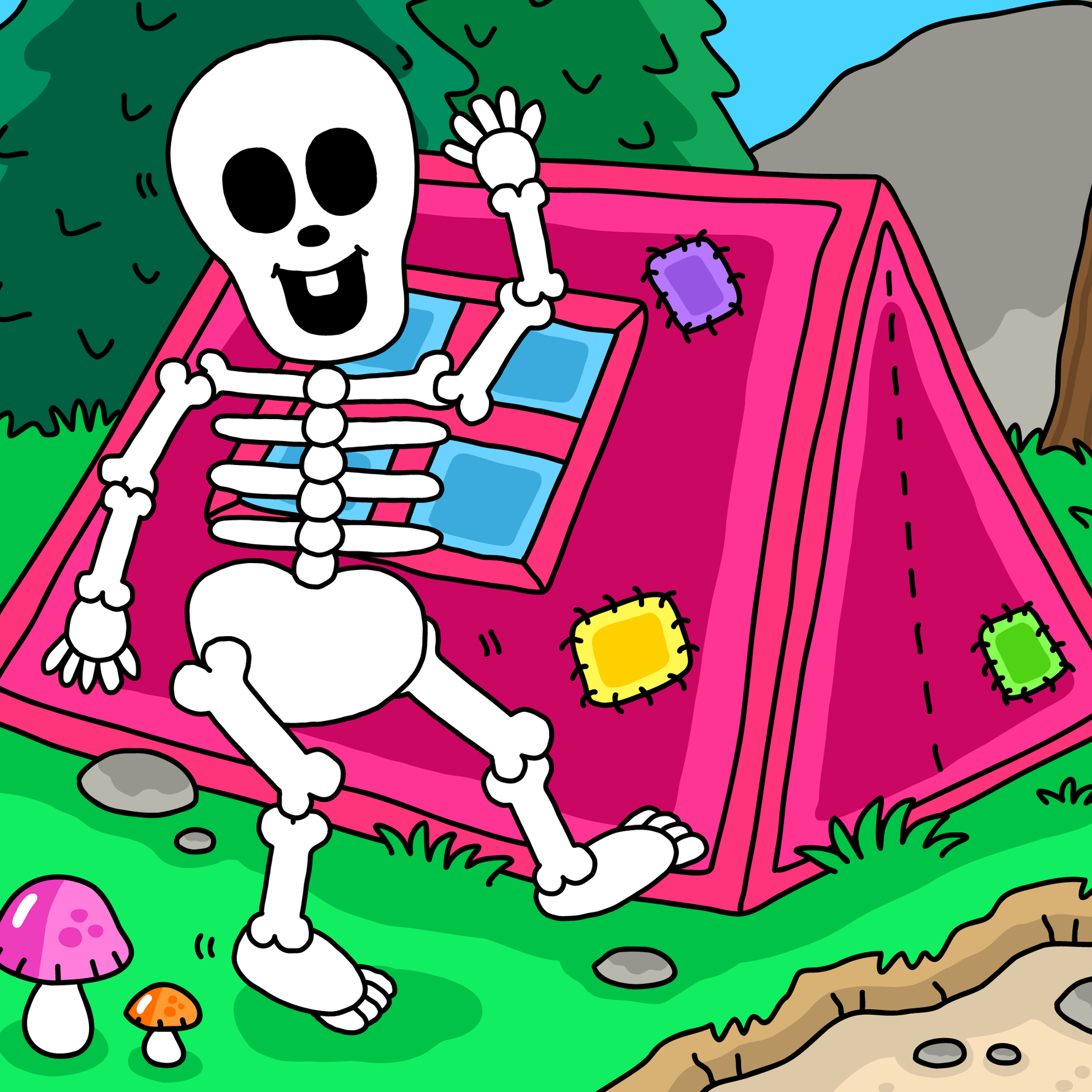 Pukkins kompis det tokiga skelettet Skrammel